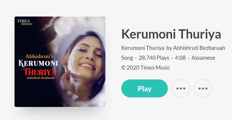 Kerumoni Thuriya Lyrics in Assamese