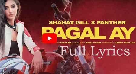 Pagal Ay Lyrics in English by Shahat Gill & Panther