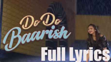 DO DO BAARISH Lyrics by Saaj Bhatt